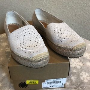 Cream ugg espadrilles size 8.5